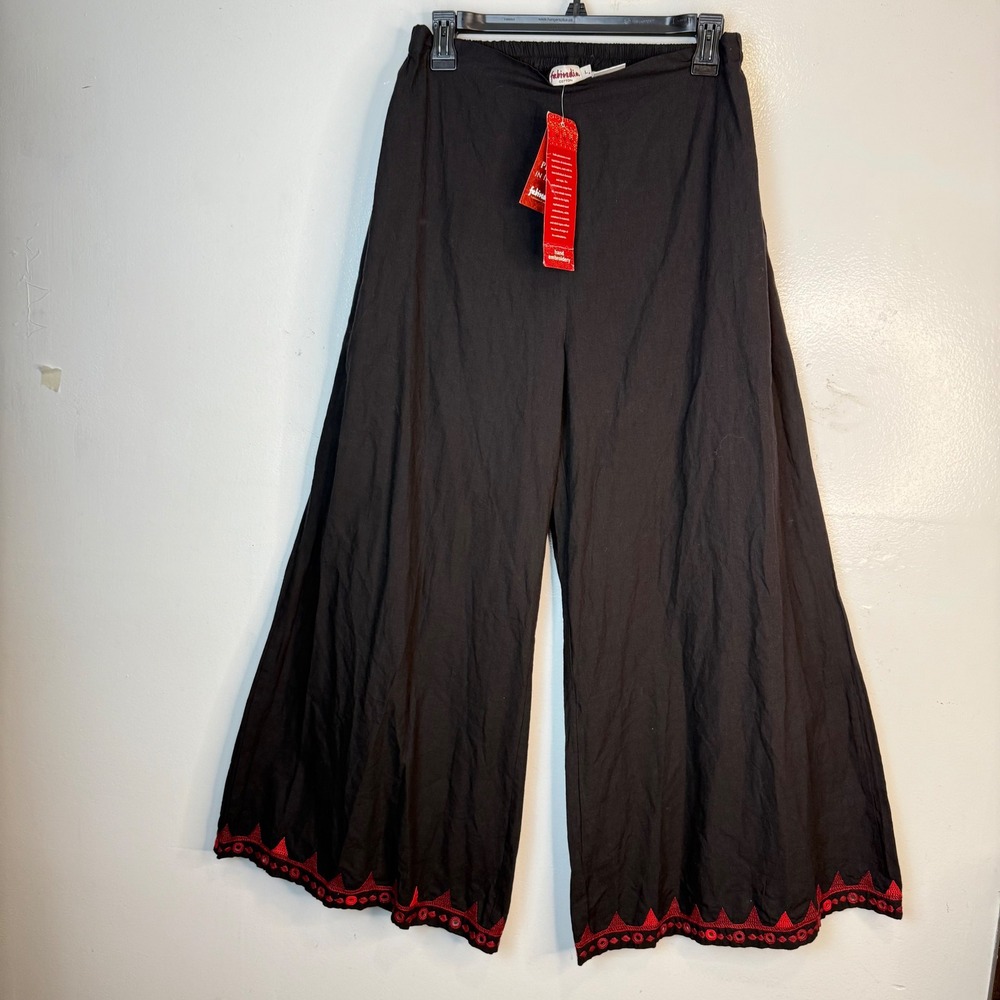 NWT Fabindia BLack Palazzo Pants size L